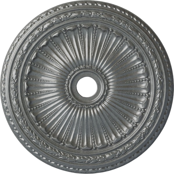 Ekena Millwork Viceroy Ceiling Medallion (Fits Canopies up to 4 7/8"), 35 1/8"OD x 4 7/8"ID x 2 1/2"P, Platinum CM35VIPLS - main